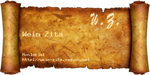 Wein Zita névjegykártya